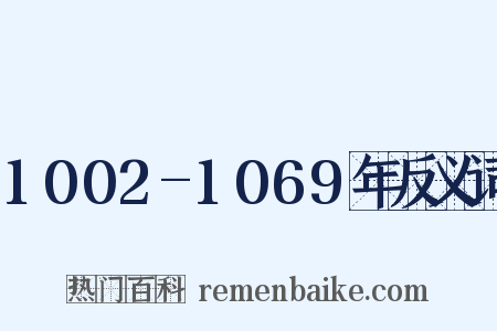 1002-1069年反义词是什么意思的图片